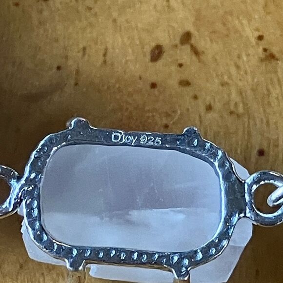 Natural Rainbow Moonstone Sterling Silver Toggle Bracelet - Picture 5 of 7